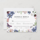 Chic Boho Wildflower Wedding RSVP-kaart RSVP Kaartje (Voorkant)