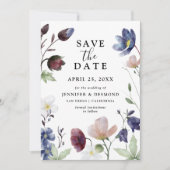Chic Boho Wildflower Wedding Save The Date (Voorkant)
