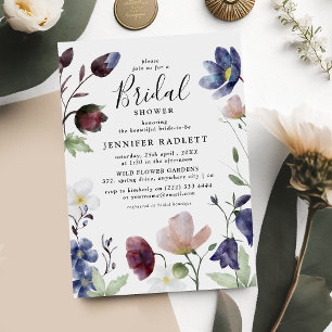 Chic Boho Wildflower Wedding Vrijgezellenfeest Kaart