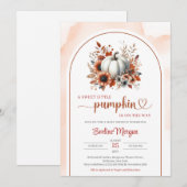 Chic boho witte pompoen terracotta roestige zonneb kaart (Voorkant / Achterkant)