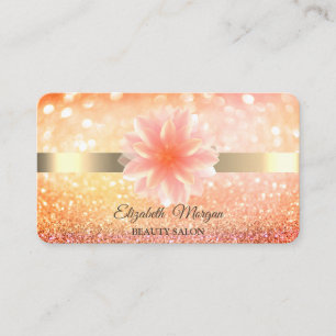 Chic Bokeh Lotus Flower Yoga Reiki Visitekaartje