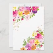 Chic Bold Boho Glitter Waterverf Afstuderen Bedankkaart (Achterkant)