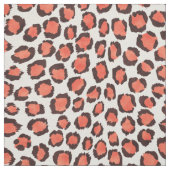 Chic bold coral cheetah afdrukpatroon stof (Swatch)