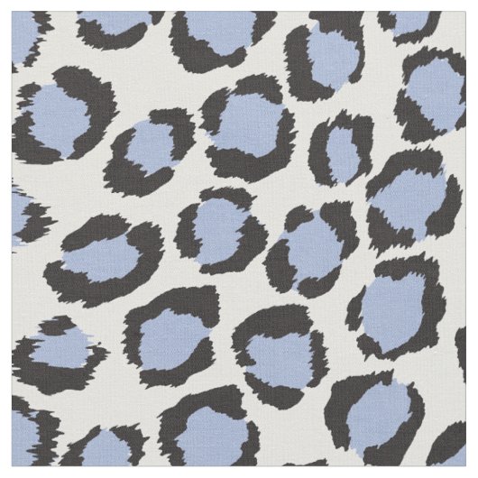 Chic bold light blue cheetah afdrukpatroon stof (Close Up)