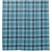 Chic Bold Manly Plaid Shower Curtain Blue Grey Douchegordijn (Voorkant)