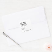 Chic Bold Modern Black en White Soy Candle Label (Envelop)