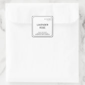 Chic Bold Modern Black en White Soy Candle Label (Tas)