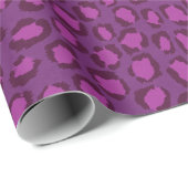 Chic bold paars wit cheetah afdrukpatroon cadeaupapier (Rol Hoek)