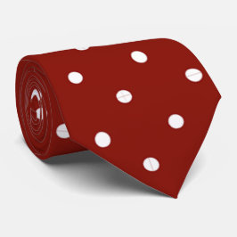 Chic Bold Red Polka Dot Stropdas