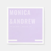 Chic Bold Typography Modern Lila Lavender Wedding