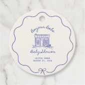 Chic Bonjour bebe baby shower Bedankjes Labels (Voorkant)