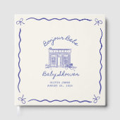 Chic Bonjour bebe baby shower Gastenboek (Voorkant)