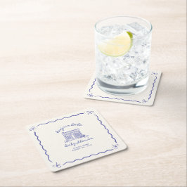 Chic Bonjour bebe baby shower Kartonnen Onderzetters