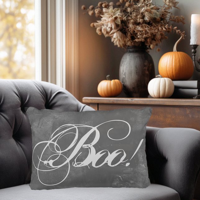 Chic Boo Halloween Accent Kussen (Romantic Goth Halloween Pillow)