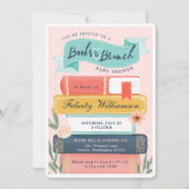 Chic Books & Brunch Floral Baby shower Invitation Kaart (Voorkant)