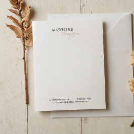 Chic Bord Roze Beige Girly Business Notitieblok