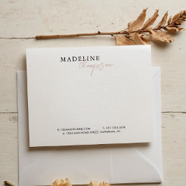 Chic Bord Roze Beige Girly Business Notitiekaartje