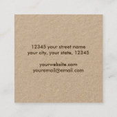 Chic Borhed Metal Rainbow Holographic Iridescence Vierkante Visitekaartje (Achterkant)