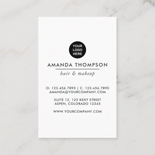 Chic Boss Beauty Mode Visitekaartje (Achterkant)