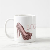 Chic Boss Lady | Roos Gold Pink Glitter Shoes Koffiemok (Links)