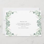 Chic Botanical Baby shower Foto Collage Hartelijk  Kaart (Achterkant)