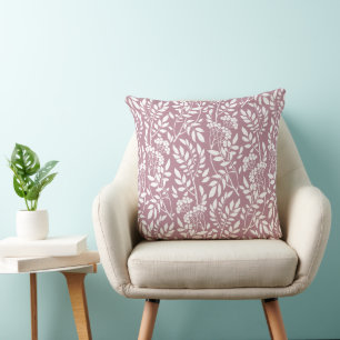 Chic Botanical Dusty Roos Foliage Pattern Kussen