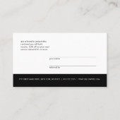 Chic Botanical Flowers Stripes Verwijs een vriende Visitekaartje (Achterkant)