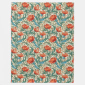 Chic  Botanical Geïnspireerd door William Morris Fleece Deken (Voorkant)