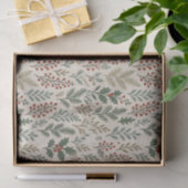 Chic Botanical Holly Berry Floral Pattern Tissuepapier (Geschenk)