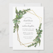 Chic Botanical laat Gold Geometric Vrijgezellenfee Kaart (Voorkant)