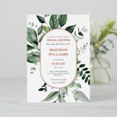 Chic Botanical Lijst Vrijgezellenfeest REAL Folie Uitnodiging (Staand Voorkant)