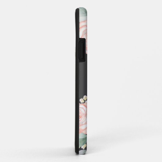 Chic Botanical Monogram Stylish Floral Greenery Case-Mate iPhone Case (Achterkant/rechts)