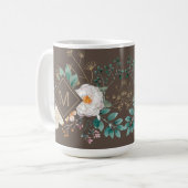 Chic Botanical Monogrammed Coffee Mok (Voorkant links)