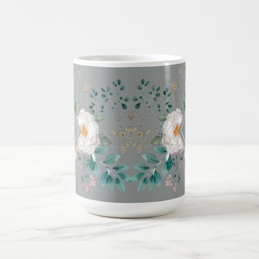 Chic Botanical Monogrammed Coffee Mok (Center)