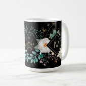 Chic Botanical Monogrammed Coffee Mok (Voorkant rechts)