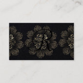 Chic Botanical Ornamental Gold en Premium Black Visitekaartje (Voorkant)