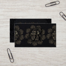 Chic Botanical Ornamental Gold en Premium Black