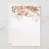 Chic Botanical Peony Butterfly Bridesmaids Lunch Kaart (Achterkant)