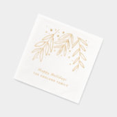Chic Botanical Springs Holiday Gold Folie Servetten (Links)