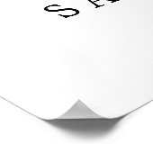 Chic Botanical Unplugged Wedding Ceremony Sign Poster (Hoek)