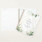 Chic Botanical Waterverf Foil Geometric Wedding Planner (Display)