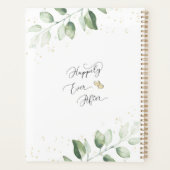 Chic Botanical Waterverf Foil Geometric Wedding Planner (Achterkant)