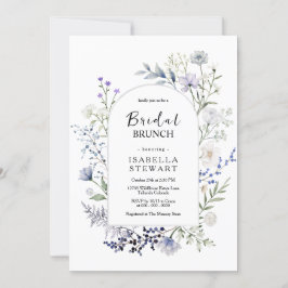 Chic Botanical Waterverf Wildflower Bridal Brunch Kaart