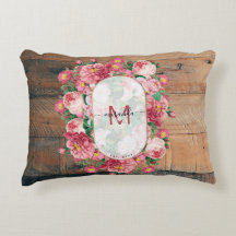 Chic Botanical  Wreatinmonogram Hout