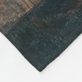 Chic Botanical  Wreatinmonogram Hout Fleece Deken (Hoek)