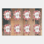 Chic Botanical  Wreatinmonogram Hout Inpakpapier Vel (Voorkant 2)