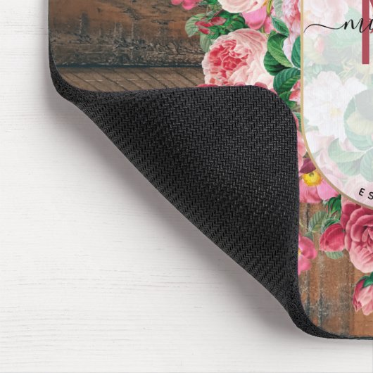 Chic Botanical  Wreatinmonogram Hout Muismat (Hoek)