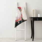 Chic Botanical  Wreatinmonogram Hout Sherpa Deken (In situ)