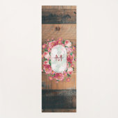 Chic Botanical  Wreatinmonogram Hout Yogamat (Voorkant)