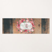 Chic Botanical  Wreatinmonogram Hout Yogamat (Voorkant (horizontaal))